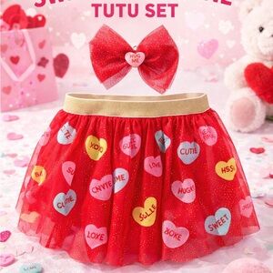 Little Me Valentine's Tutu Set